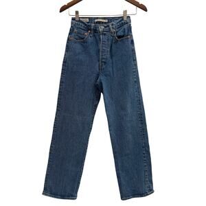 Levi’s Women’s W26 L27 Ribcage Straight Ankle Georgie High Rise Retro Jeans